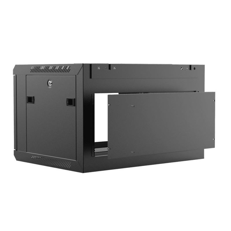 CAYMON SZAFA RACK 19" 6 UNITS - 450MM (D), ZDEJMOWANA TYLNA ŚCIANKA, CZARNA CAYMON SZAFA RACK 19" 6 UNITS - 450MM (D), ZDEJMOWANA TYLNA ŚCIANKA, CZARNA