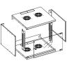 TECHLY SZAFKA WISZĄCA ECO 19 6U/320MM ZMONTOWANA C