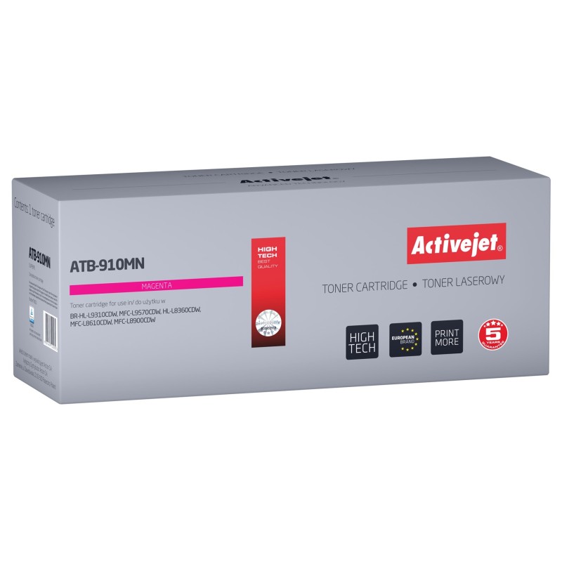 Activejet ATB-910MN Toner (zamiennik Brother TN910M Supreme 9000 stron czerwony) Activejet ATB-910MN Toner (zamiennik Brother TN910M Supreme 9000 stron czerwony)