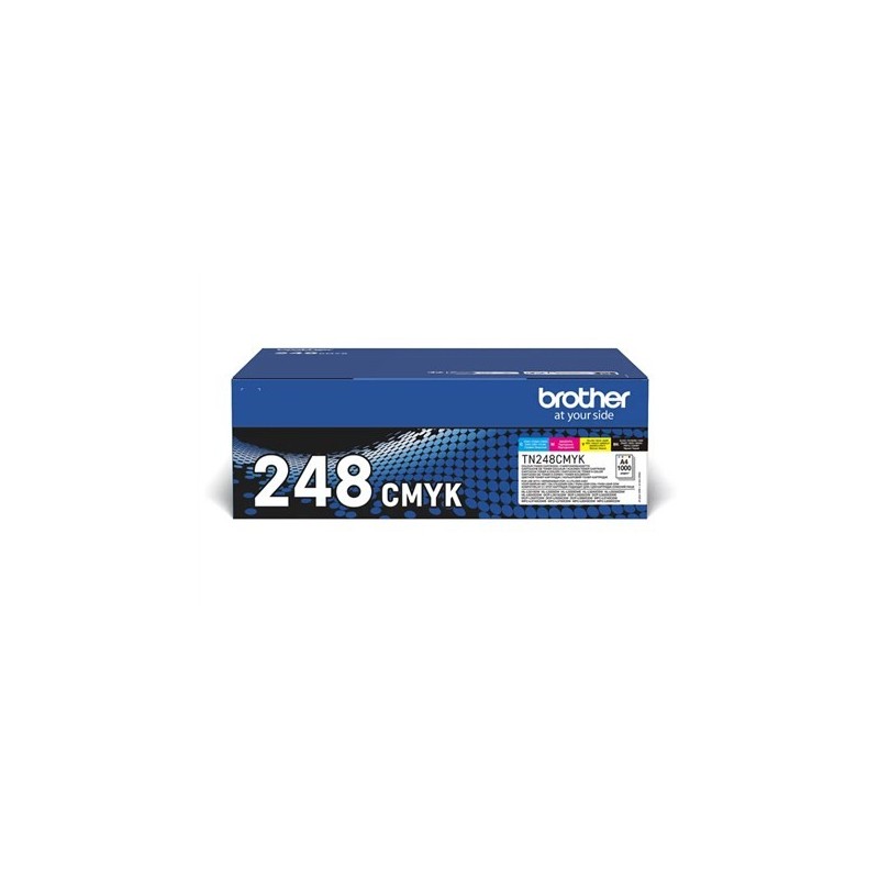 Brother TN-248VAL kaseta z tonerem 4 szt. Oryginalny Czarny, Cyjan, Purpurowy, Żółty