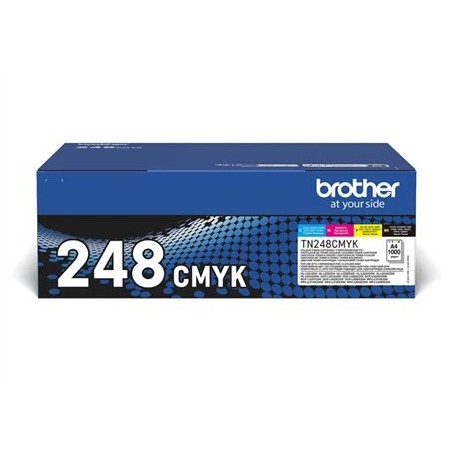Brother TN-248VAL kaseta z tonerem 4 szt. Oryginalny Czarny, Cyjan, Purpurowy, Żółty