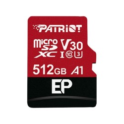 Karta pamięci z adapterem Patriot Memory EP Pro PEF512GEP31MCX (512GB Class 10, Class A1, Class U3, V30 Adapter, Karta pamięci)