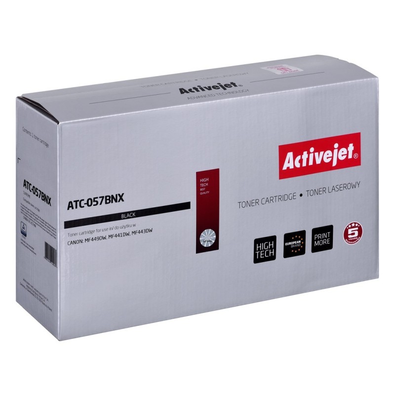 Activejet ATC-057BNX Toner (zamiennik Canon CRG-057HBK CRG057H Supreme 10000 stron czarny) z CHIP Activejet ATC-057BNX Toner (zamiennik Canon CRG-057HBK CRG057H Supreme 10000 stron czarny) z CHIP