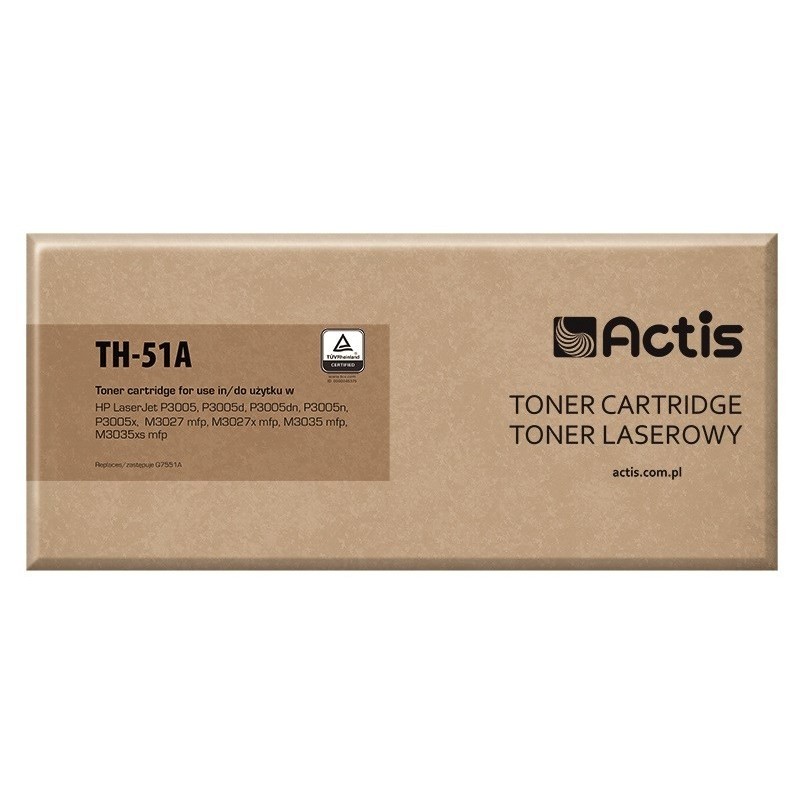Actis TH-51A Toner (zamiennik HP 51A Q7551A Standard 6500 stron czarny) Actis TH-51A Toner (zamiennik HP 51A Q7551A Standard 6500 stron czarny)