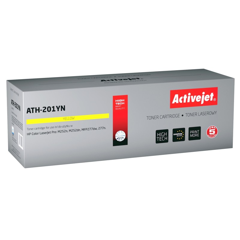 Activejet ATH-201YN Toner (zamiennik HP 201A CF402A Supreme 1400 stron żółty) Activejet ATH-201YN Toner (zamiennik HP 201A CF402A Supreme 1400 stron żółty)