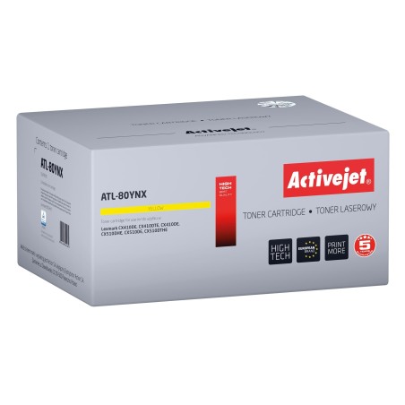 Activejet ATL-80YNX Toner (zamiennik do Lexmark 80C2HYE, Supreme 3000 stron żółty)