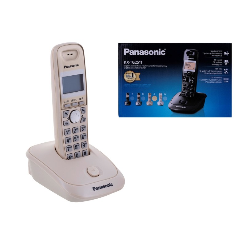 Telefon bezprzewodowy Panasonic KX-TG 2511PDJ Beżowy Telefon bezprzewodowy Panasonic KX-TG 2511PDJ Beżowy