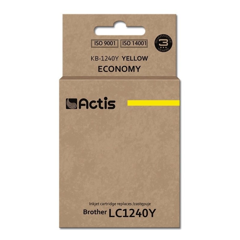 Actis KB-1240Y Tusz (zamiennik Brother LC1240Y/LC1220Y Standard 19 ml żółty) Actis KB-1240Y Tusz (zamiennik Brother LC1240Y/LC1220Y Standard 19 ml żółty)