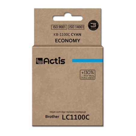 Actis KB-1100C Tusz (zamiennik Brother LC1100C/980C Standard 19 ml niebieski)