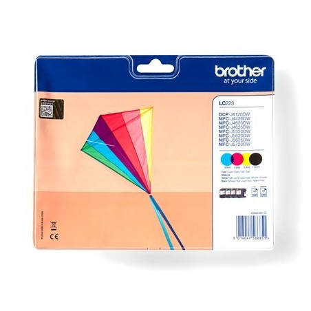 Brother LC-223VALBP nabój z tuszem 4 szt. Oryginalny Czarny, Cyjan, Purpurowy, Żółty