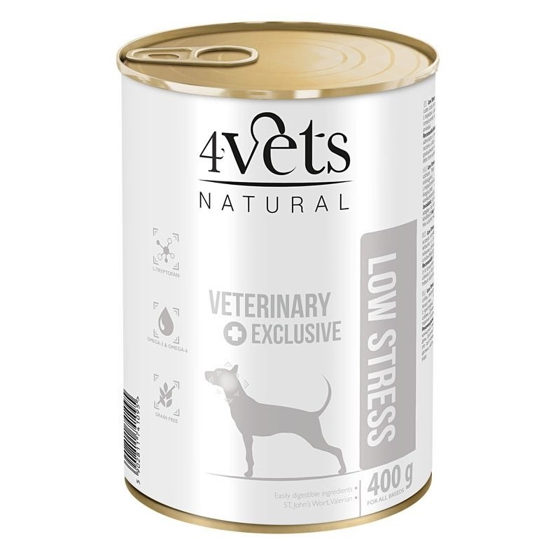 4VETS Natural Low Stress Dog - mokra karma dla psa - 400 g