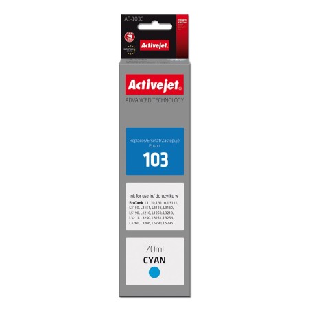 Activejet AE-103C Tusz (zamiennik Epson 103 C13T00S24A Supreme 70 ml niebieski)