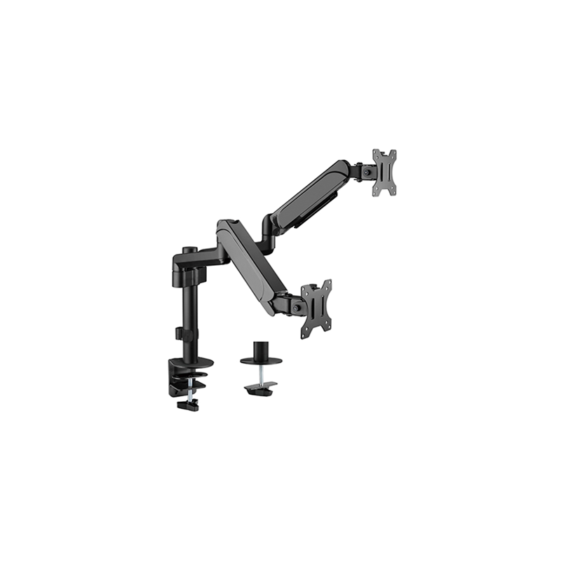 GEMBIRD BIURKOWE REGULOWANE RAMIĘ/UCHWYT NA 2 MONITORY 17-32, 100X100MM, DO 9 KG GEMBIRD BIURKOWE REGULOWANE RAMIĘ/UCHWYT NA 2 MONITORY 17-32, 100X100MM, DO 9 KG