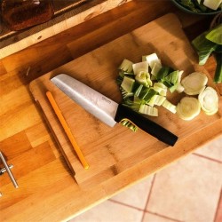 Fiskars 1057536 nóż kuchenny ze stali nierdzewnej, 1 sztuka, Nóż Santoku
