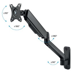 Techly ICA-LCD G112E uchwyt / stojak do monitorów 81,3 cm (32") Ściana Czarny