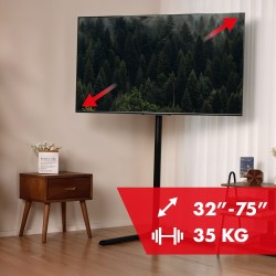 MACLEAN UCHWYT STOJAK PODŁOGOWY DO TELEWIZORA, 32-70", MAX. VESA 400X400, MAX. 40KG MC-494