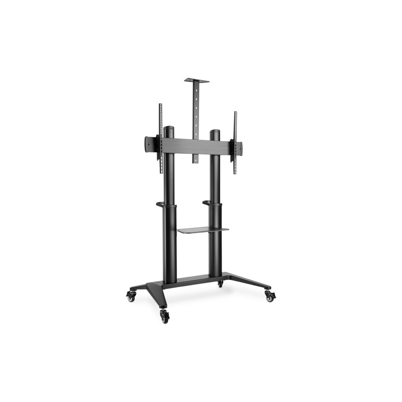 Stojak mobilny pojedynczy z półką i uchwytem na kamerę 1xLCD max. 120" max. 140kg Stojak mobilny pojedynczy z półką i uchwytem na kamerę 1xLCD max. 120" max. 140kg
