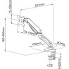ART L-11GD - biurkowy uchwyt do monitora 13-27"