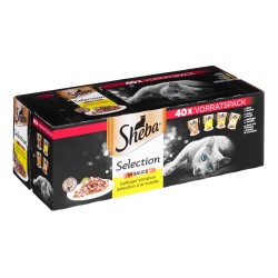SHEBA Selection in Sauce smaki drobiowe - mokra karma dla kota - 40x 85g (multipak x1)