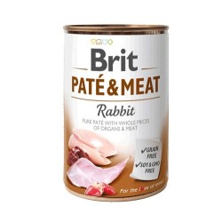BRIT PATÉ & MEAT z królikiem - mokra karma dla psa - puszka - 400 g