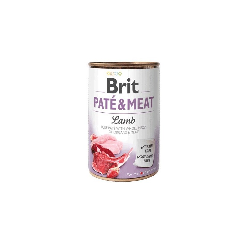 BRIT PATÉ & MEAT z jagnięciną - mokra karma dla psa - puszka - 400 g