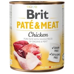 BRIT Paté & Meat z Kurczakiem - mokra karma dla psa - 800 g