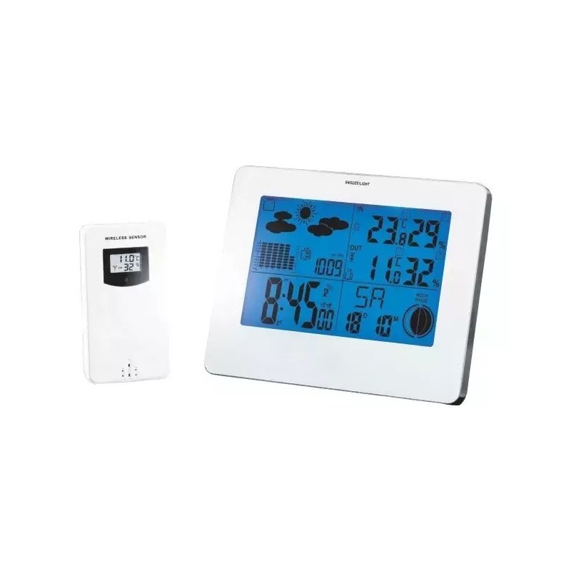 TERMOMETR ELEKTRONICZNY ZEW./WEW . STACJA POGODY BEZP.