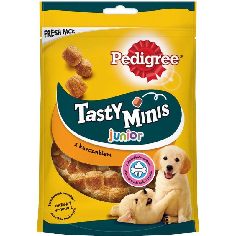 PEDIGREE Tasty Minis Junior z kurczakiem - przysmak dla psa - 125 g