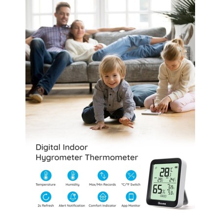 Govee H5075 Termometr i higrometr Bluetooth, wyświetlacz