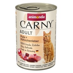 ANIMONDA Cat Carny Adult indyk i wątróbka z kurczaka - mokra karma dla kota - 400 g