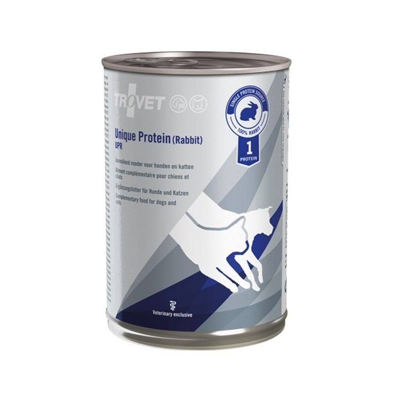 TROVET Unique Protein UPR z królikiem - mokra karma dla psa i kota - 400 g TROVET Unique Protein UPR z królikiem - mokra karma dla psa i kota - 400 g