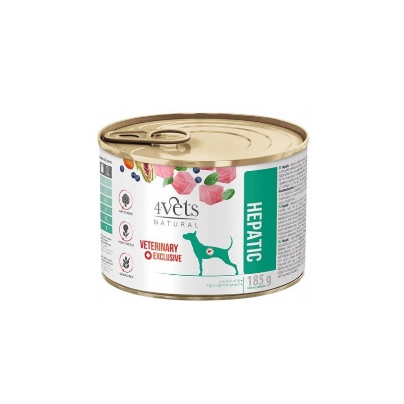 4VETS Natural Hepatic Dog - mokra karma dla psa - 185 g 4VETS Natural Hepatic Dog - mokra karma dla psa - 185 g