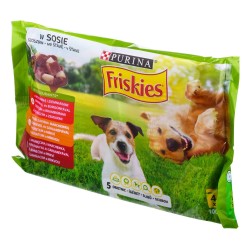 PURINA Friskies Adult - Mix w sosie - mokra karma dla psa - 4 x100 g