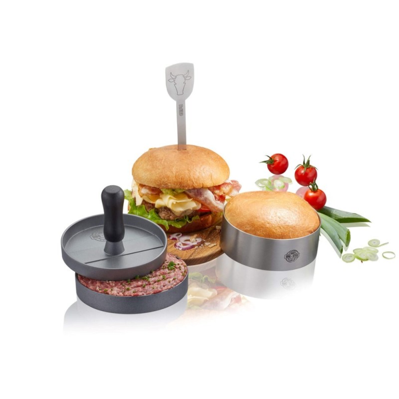 Zestaw do burgerów 3 częściowy GEFU BBQ G-89494 Zestaw do burgerów 3 częściowy GEFU BBQ G-89494