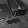 Qoltec Przetwornica napięcia Monolith 4000 MS Wave 51928, 12V na 230V, 2000/4000W, USB