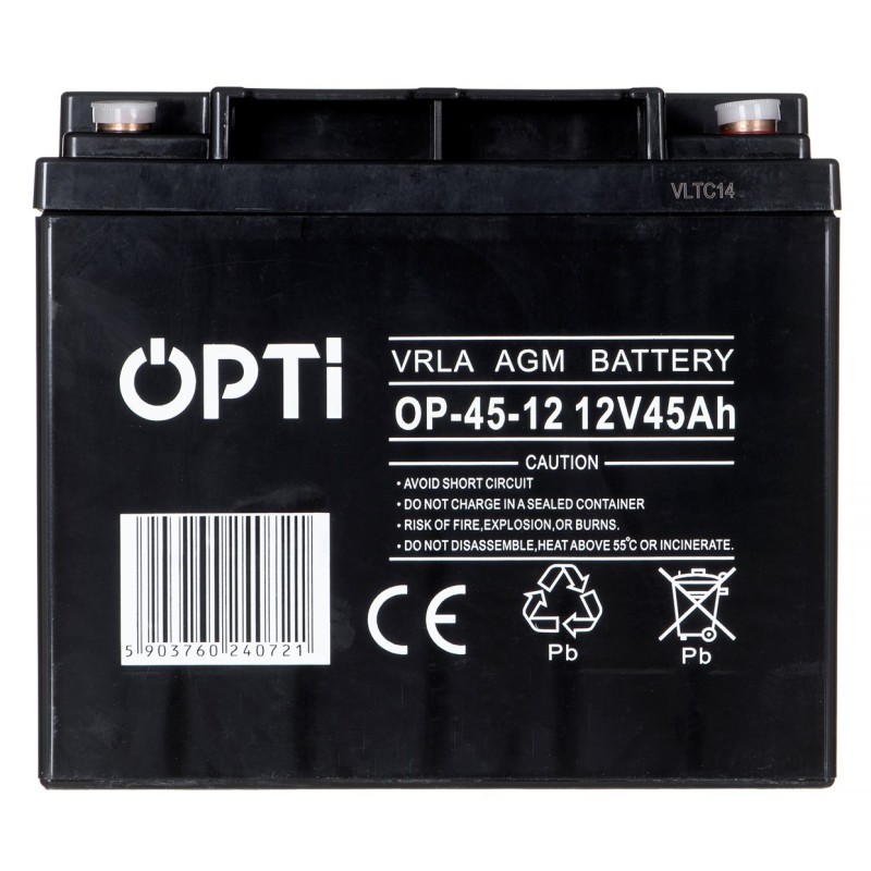 VOLT POLSKA AKUMULATOR AGM OPTI 12V 45 Ah VRLA VOLT POLSKA AKUMULATOR AGM OPTI 12V 45 Ah VRLA