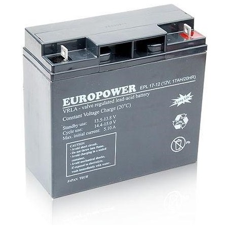 Akumulator AGM EUROPOWER serii EPL 12V 17Ah
