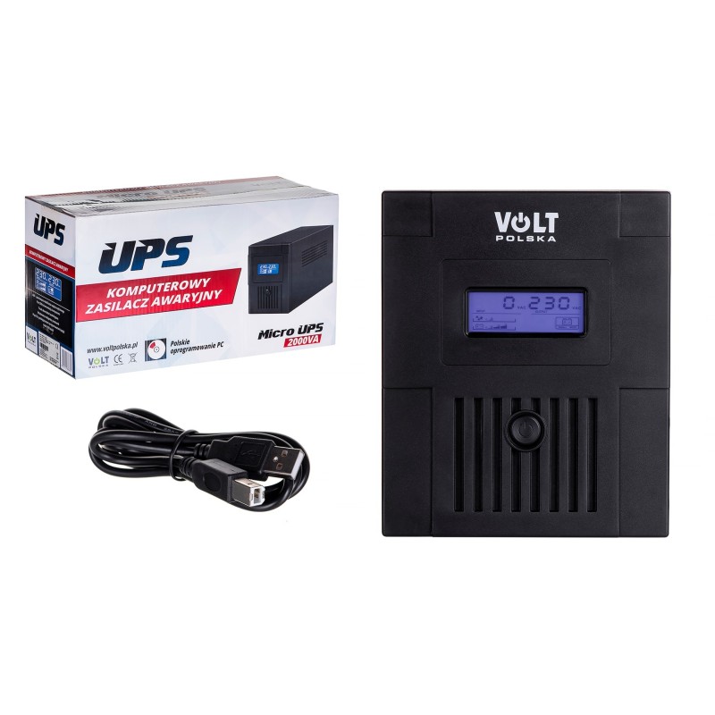 Zasilacz awaryjny MicroUPS 2000VA/1200W 29Ah Zasilacz awaryjny MicroUPS 2000VA/1200W 29Ah