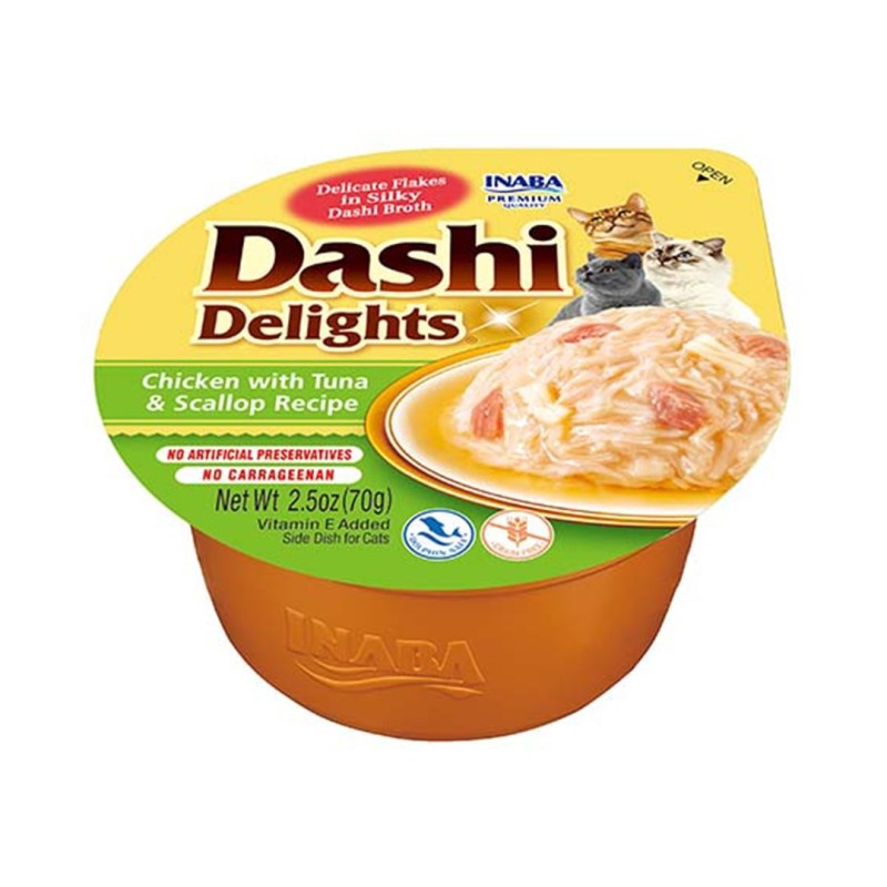 INABA DASHI DELIGHTS Kurczak Tuńczyk & Przegrzebki 70g bulion dla kota INABA DASHI DELIGHTS Kurczak Tuńczyk & Przegrzebki 70g bulion dla kota