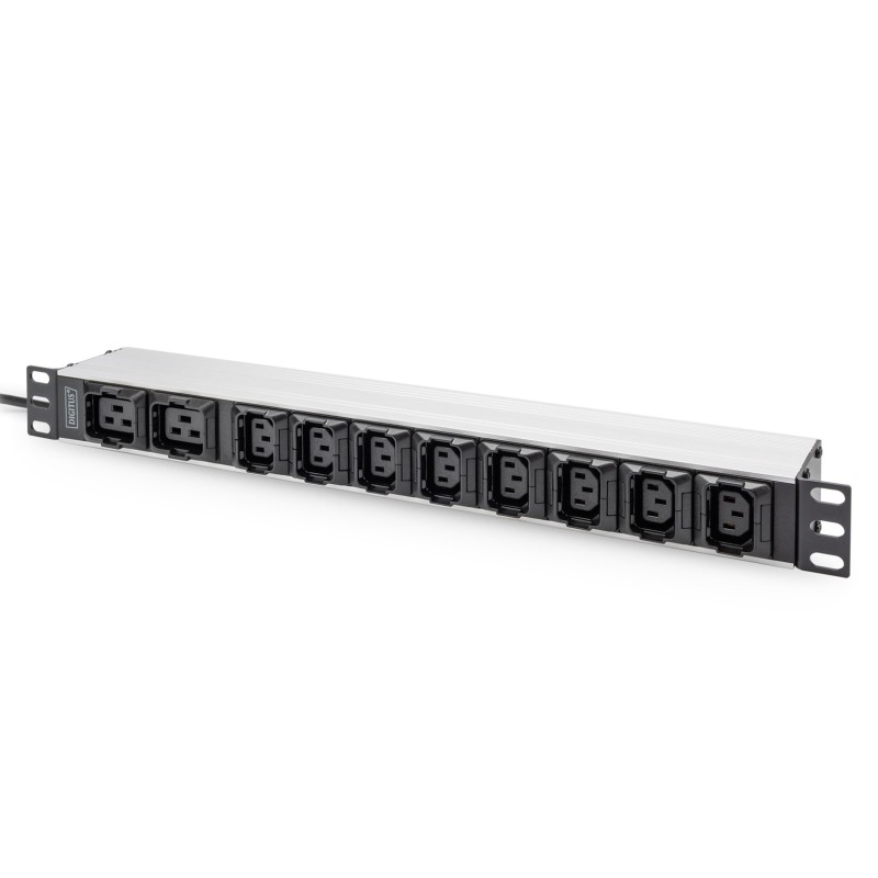 Digitus Listwa zasilająca z profilem aluminiowym, 10 gniazd, przewód zasilający 2 m, wtyczka IEC C20 Digitus Listwa zasilająca z profilem aluminiowym, 10 gniazd, przewód zasilający 2 m, wtyczka IEC C20