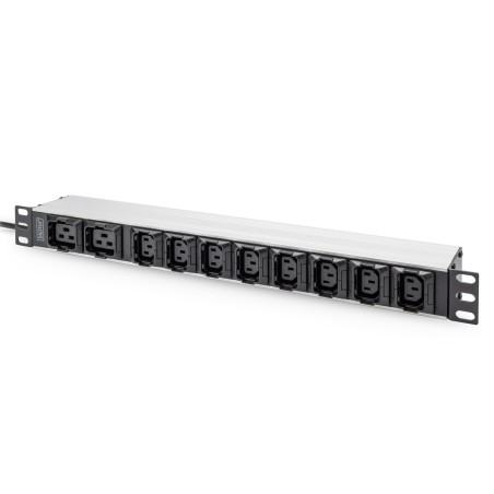 Digitus Listwa zasilająca z profilem aluminiowym, 10 gniazd, przewód zasilający 2 m, wtyczka IEC C20