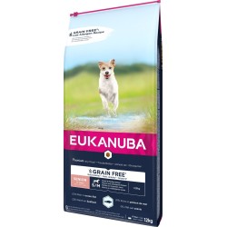 EUKANUBA Grain Free Senior Małe/średnie rasy, Ryby oceaniczne - sucha karma dla psa - 12 kg