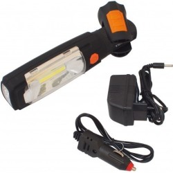 Latarka TS-1108, plastik, 6 LED/COB LED, obudowa z obrotowymi elementami składany zaczep 360 wbudowany dwuczęściowy silny magnes