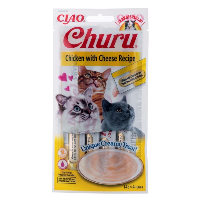 INABA Churu Kurczak z serem - przysmak dla kota - 4x14 g