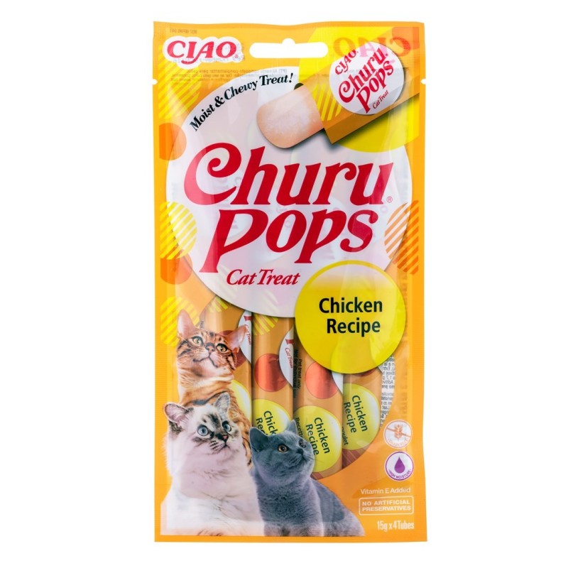 INABA Churu Pops Kurczak - przysmak dla kota - 4x15 g