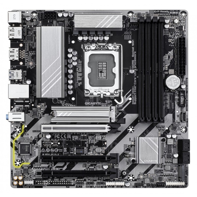 GIGABYTE B860M DS3H płyta główna Intel B860 LGA 1851 (Socket V1) micro ATX GIGABYTE B860M DS3H płyta główna Intel B860 LGA 1851 (Socket V1) micro ATX