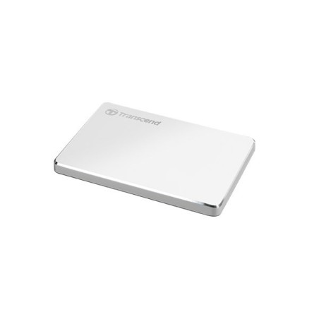 Transcend StoreJet 25C3S zewnętrzny dysk twarde 2 TB 2.5" USB Type-C 3.2 Gen 1 (3.1 Gen 1) Srebrny