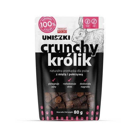 UNISZKI Crunchy królik - Mięta Pokrzywa 80g