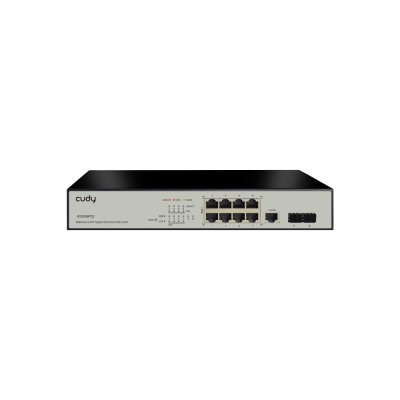 Switch CUDY GS2008PS2 8-Port Gigabit L2 Managed PoE+ 120W 2xSFP Switch CUDY GS2008PS2 8-Port Gigabit L2 Managed PoE+ 120W 2xSFP