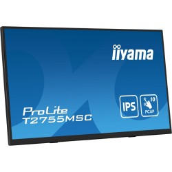 iiyama ProLite T2755MSC-B1 monitor komputerowy 68,6 cm (27") 1920 x 1080 px Full HD LED Ekran dotykowy Blad Czarny